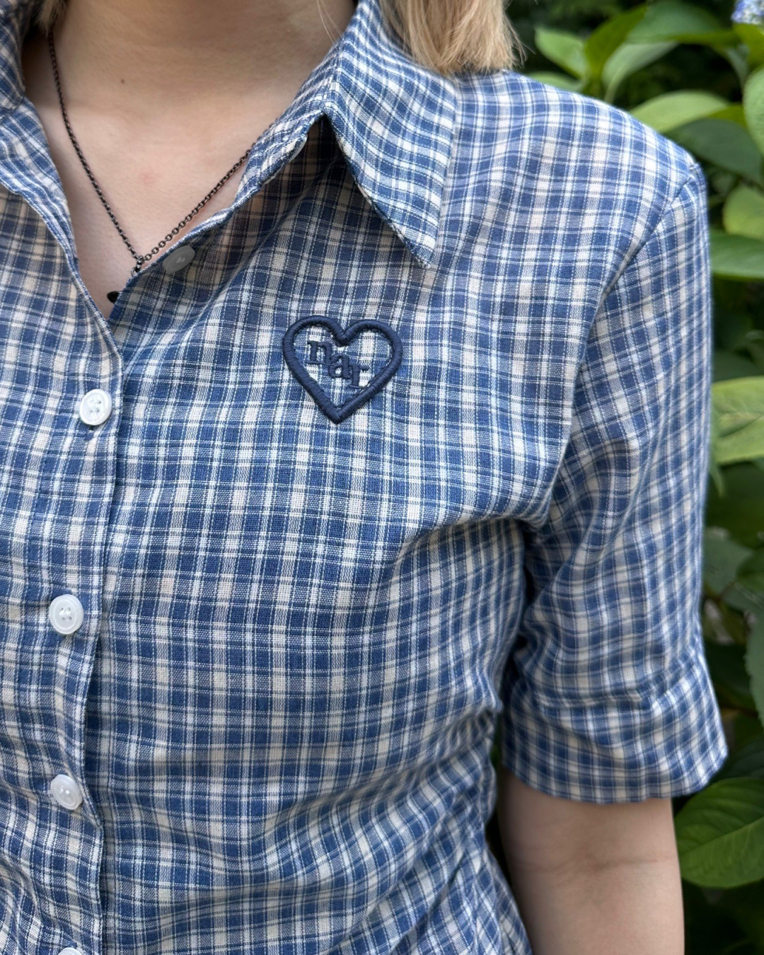 カジュアルチェックロゴシャツ MM1048