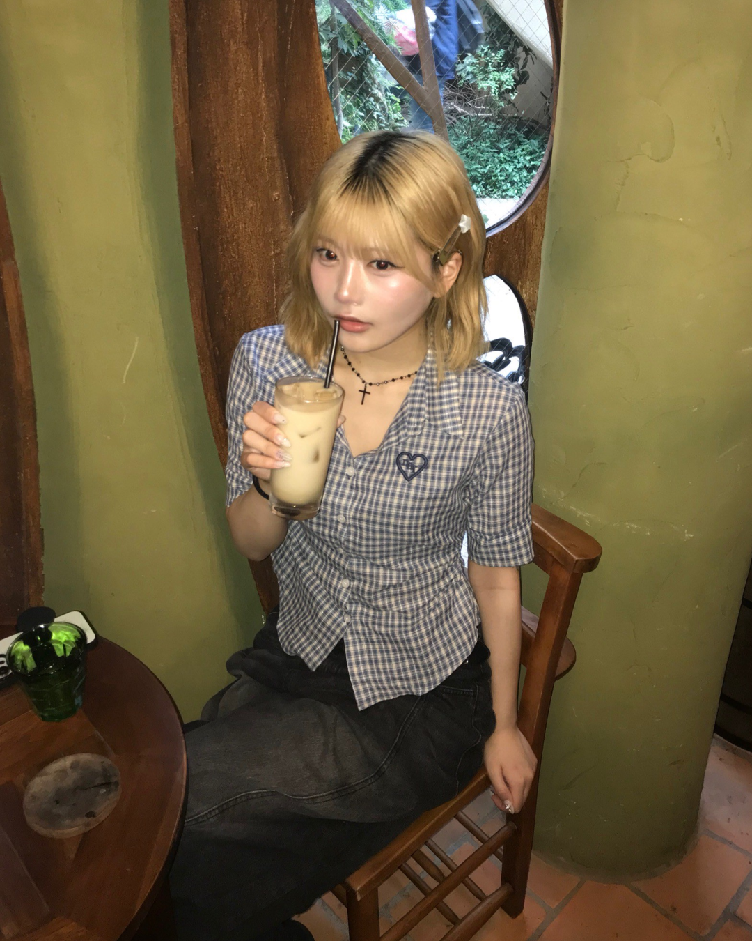 カジュアルチェックロゴシャツ MM1048