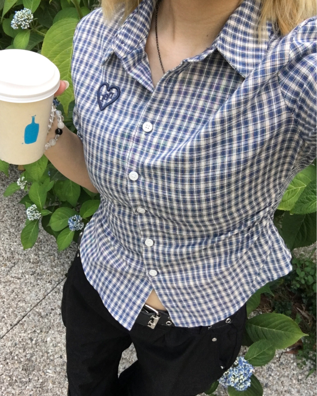 カジュアルチェックロゴシャツ MM1048