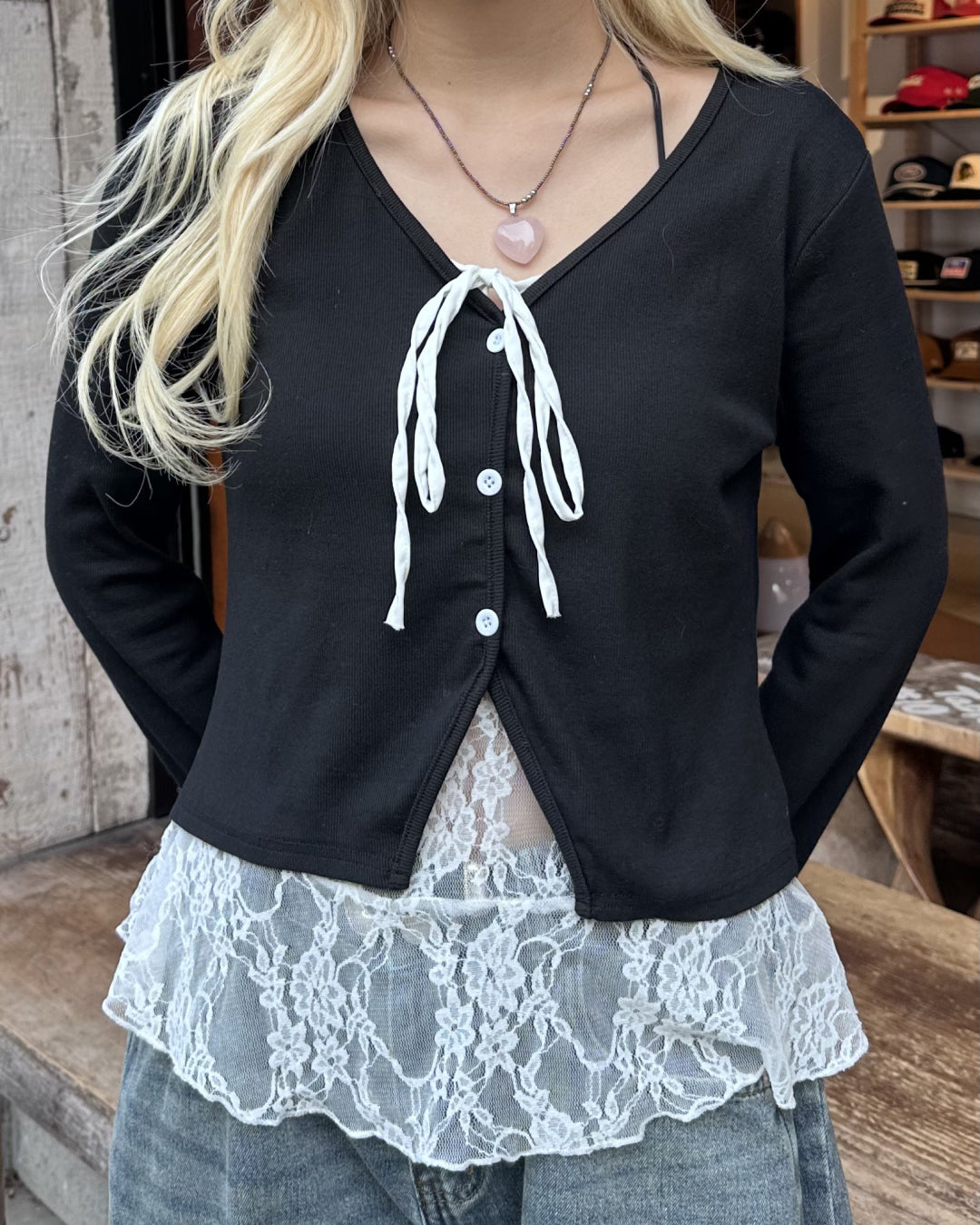 レースリボンフリルトップス
MM1123