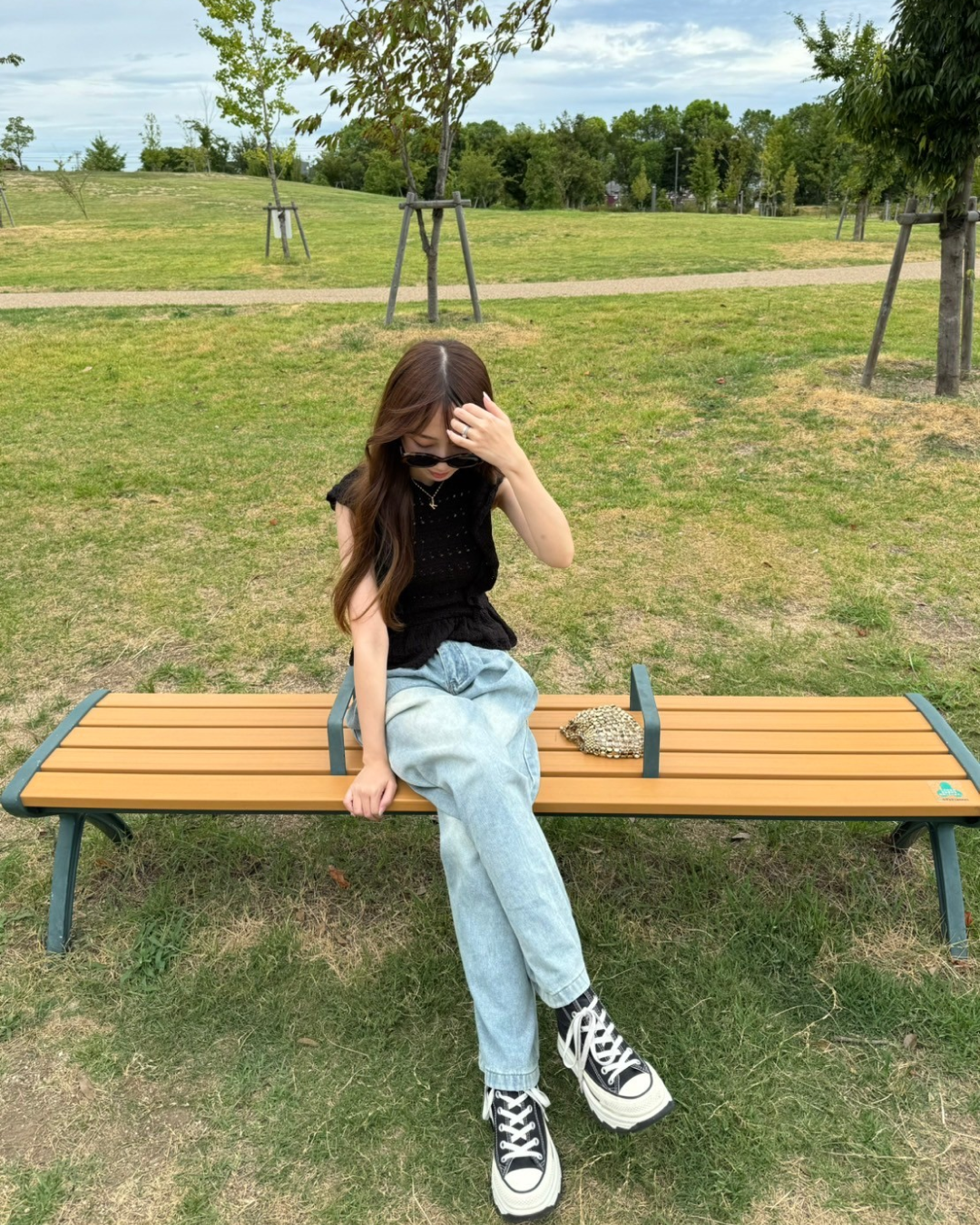 タックワイドストレートデニムパンツ MN0031