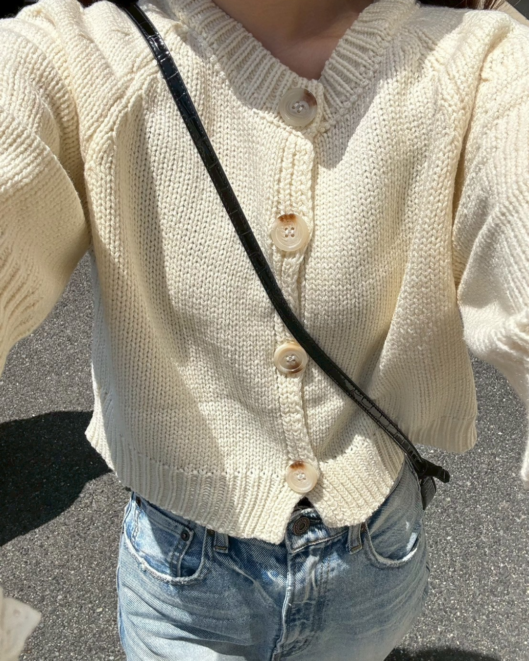 パフショルダーカーディガン MN1006
