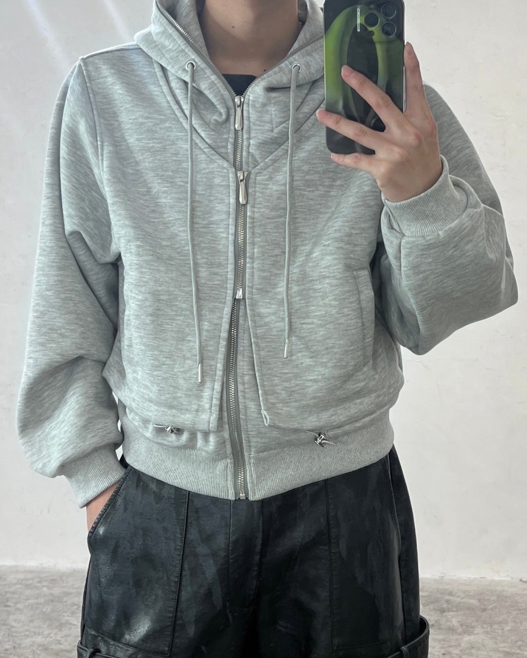 Zip hoodie with liner MO0013