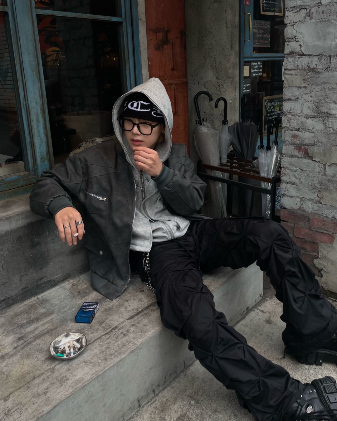 Zip hoodie with liner MO0013