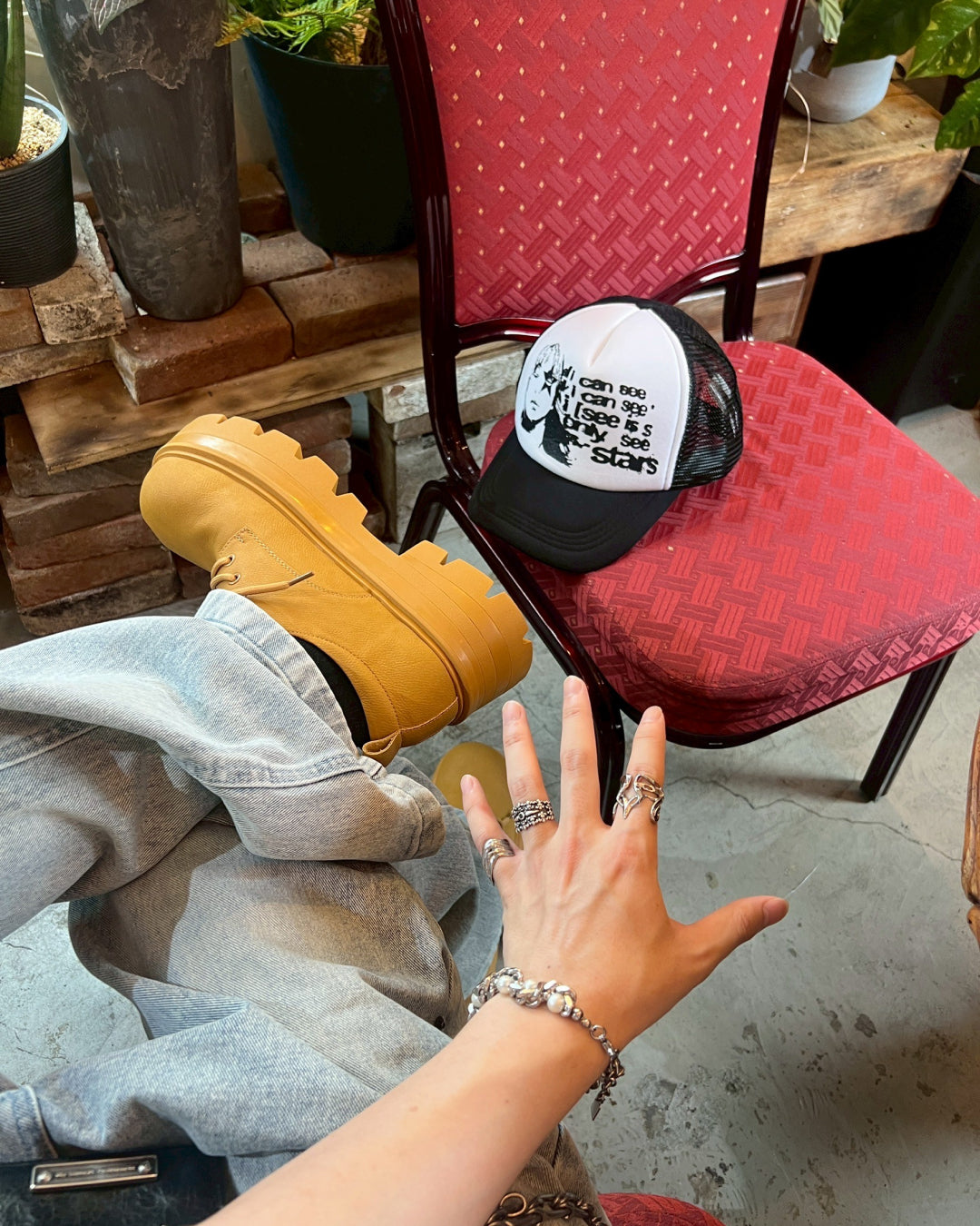 厚底レースアップシューズ MO1070