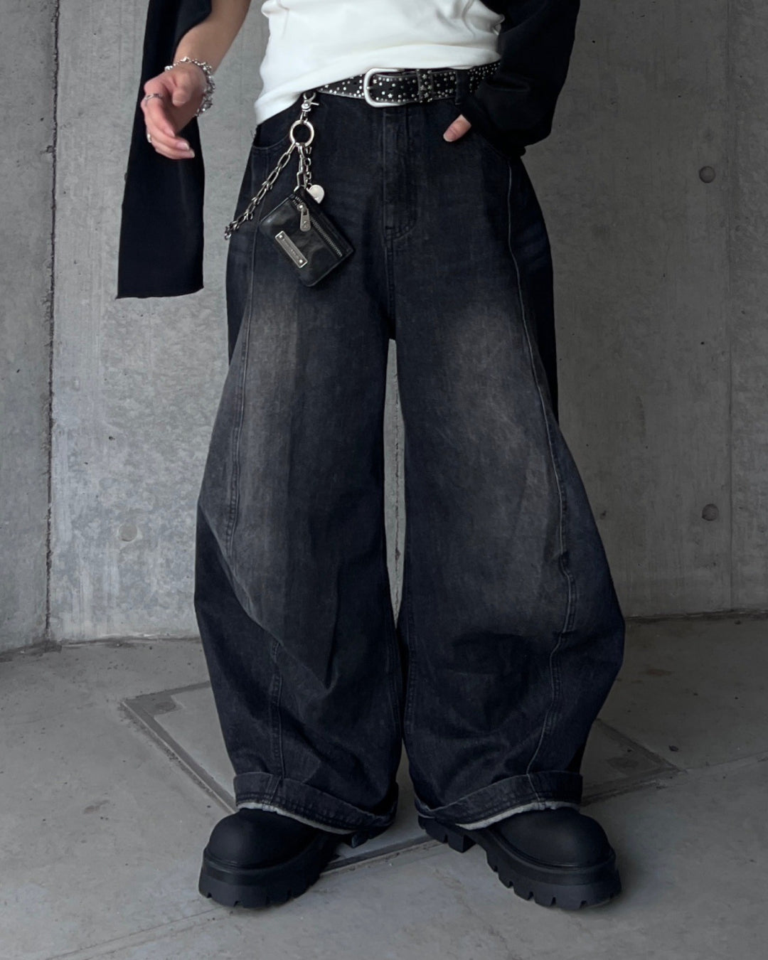 厚底レースアップシューズ MO1070