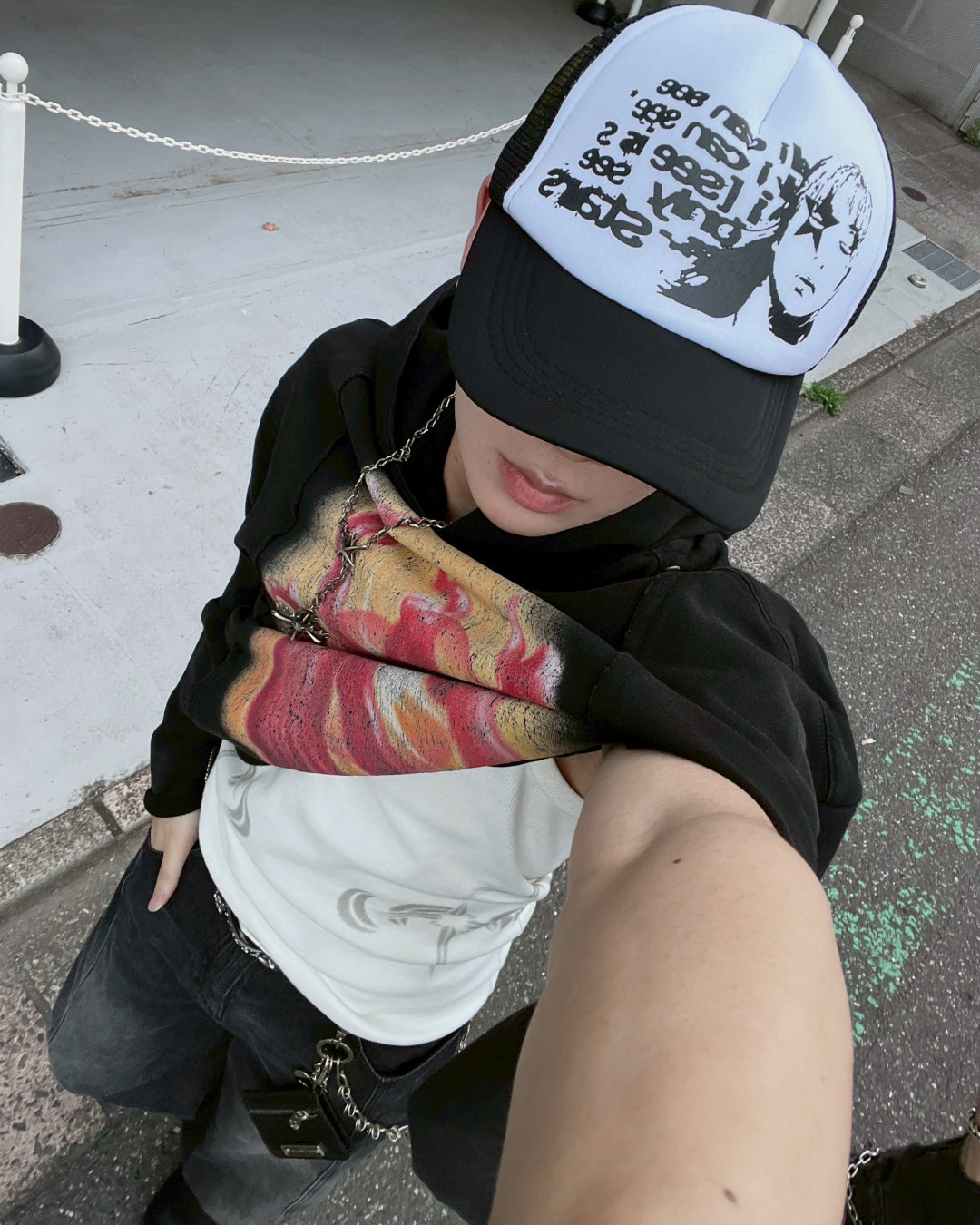 デザインメッシュキャップ MO1099