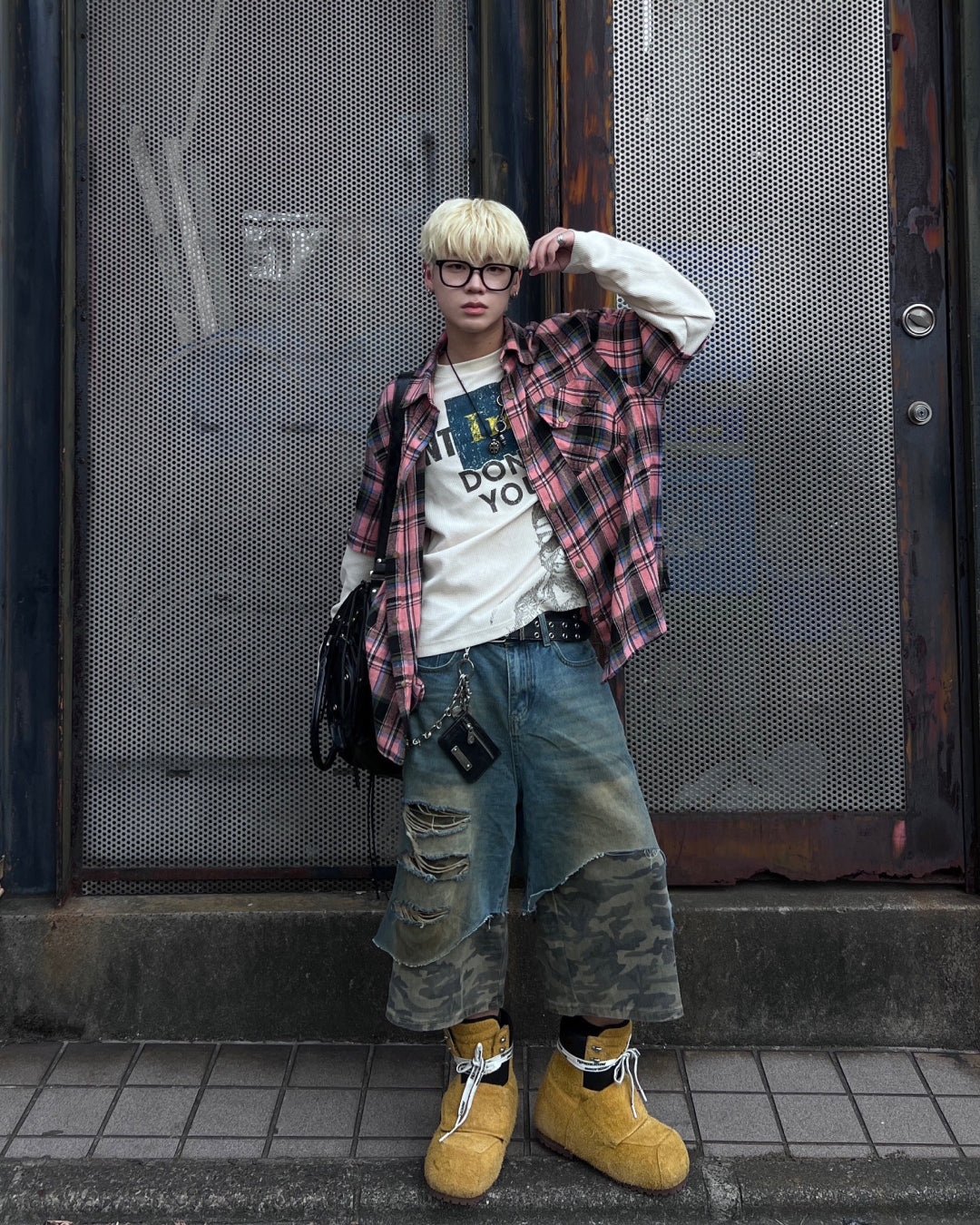 デザインプリントサーマルロングTシャツ MO1144