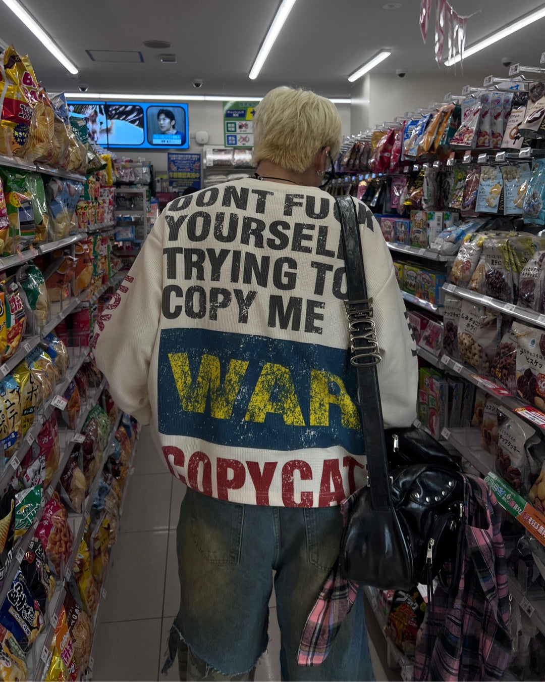 デザインプリントサーマルロングTシャツ MO1144