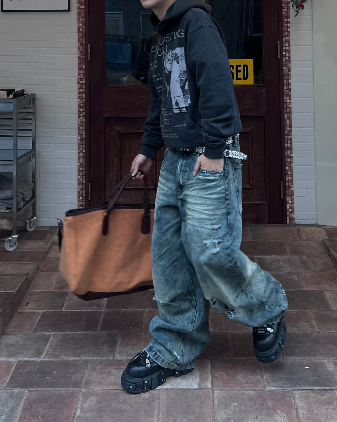 バイカラーボストンバッグ MO3001