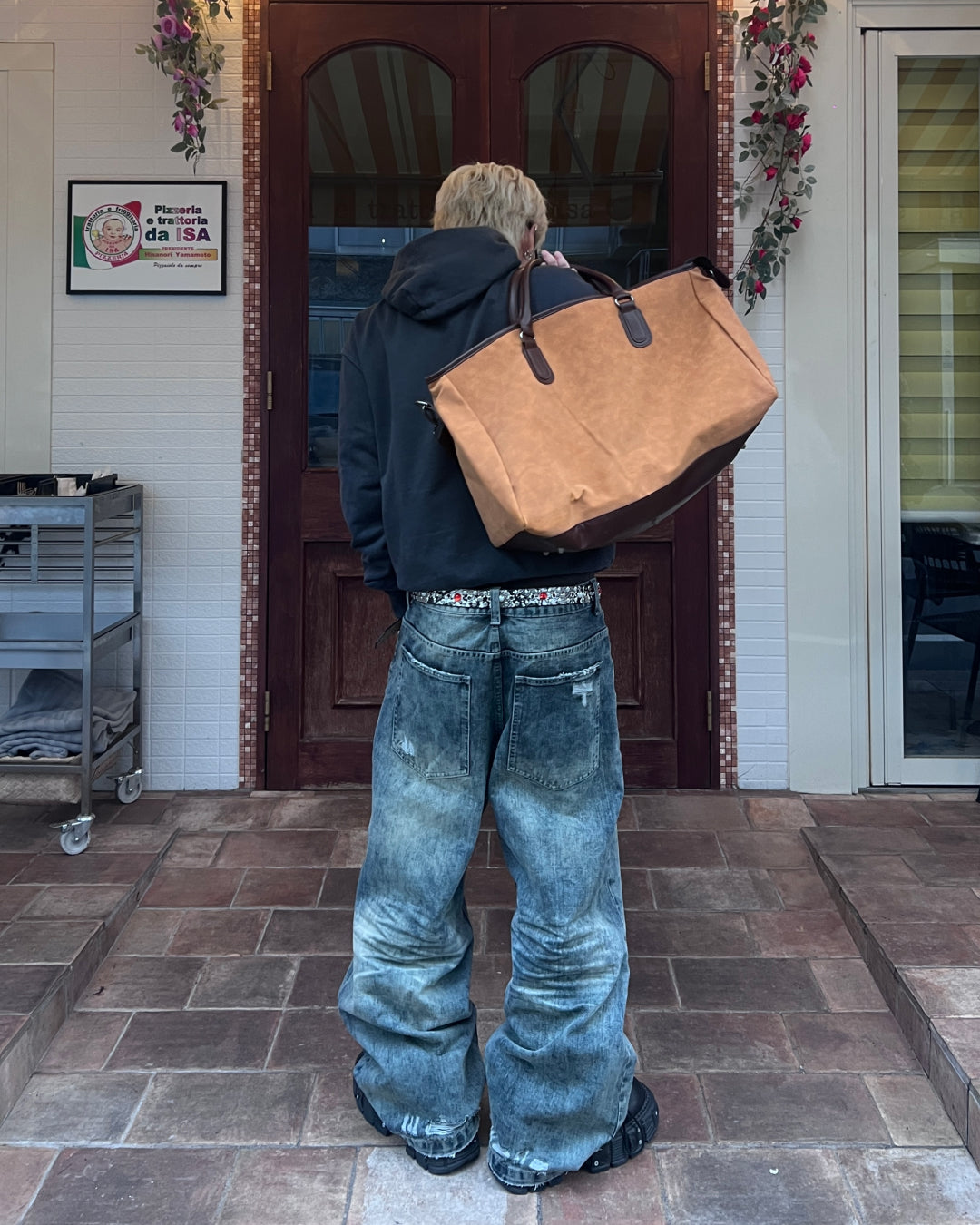 バイカラーボストンバッグ MO3001