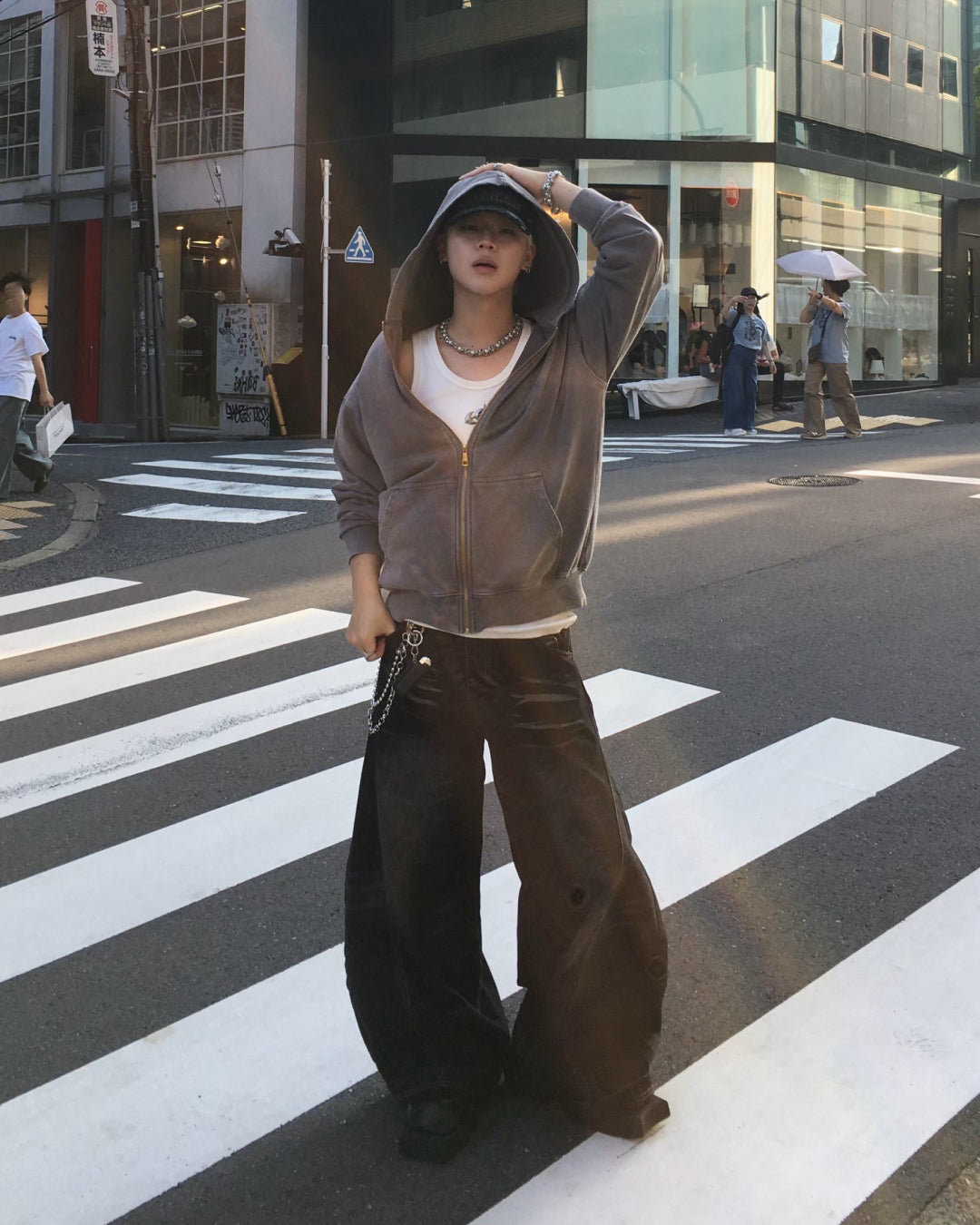 【即納】ウォッシュ加工パーカー MO5002