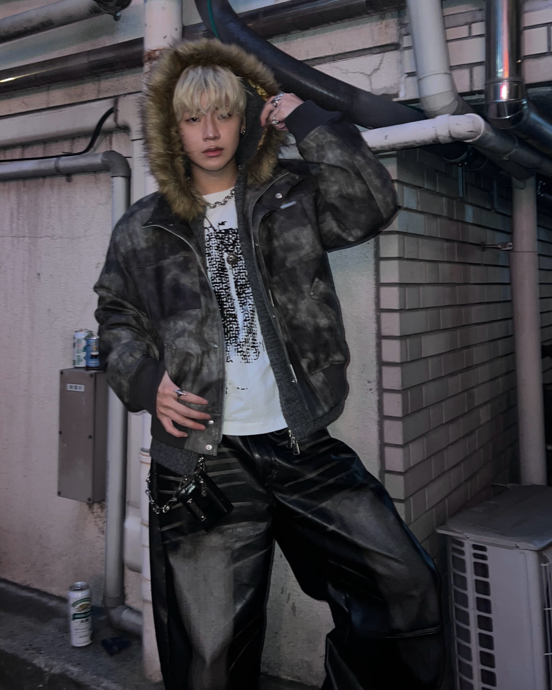 【即納】ダブルジップファーニット MO5005