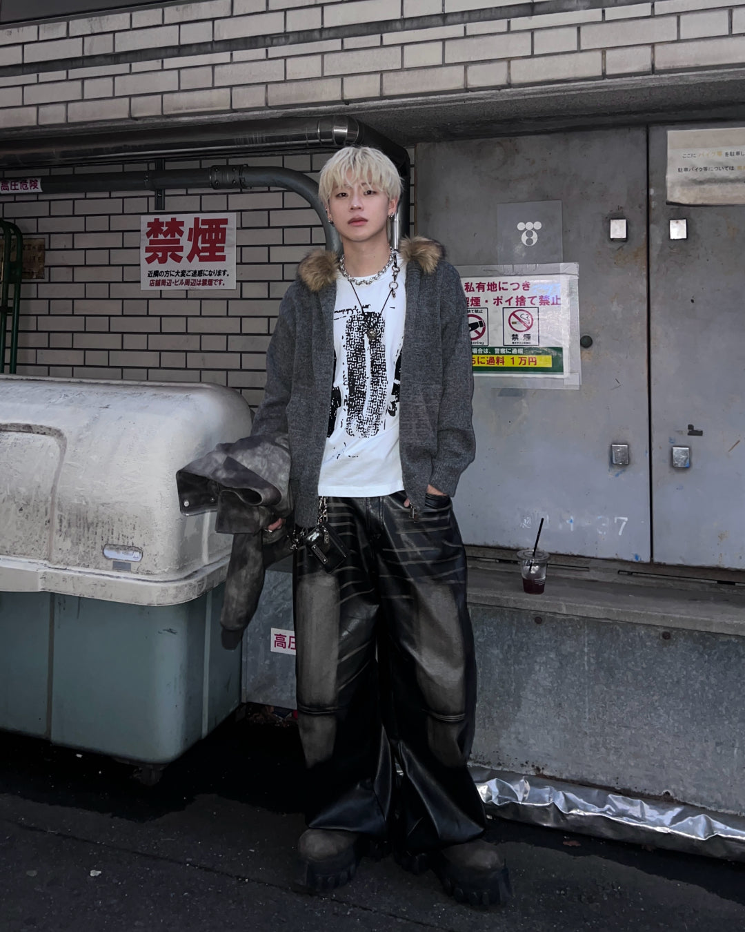 【即納】ダブルジップファーニット MO5005