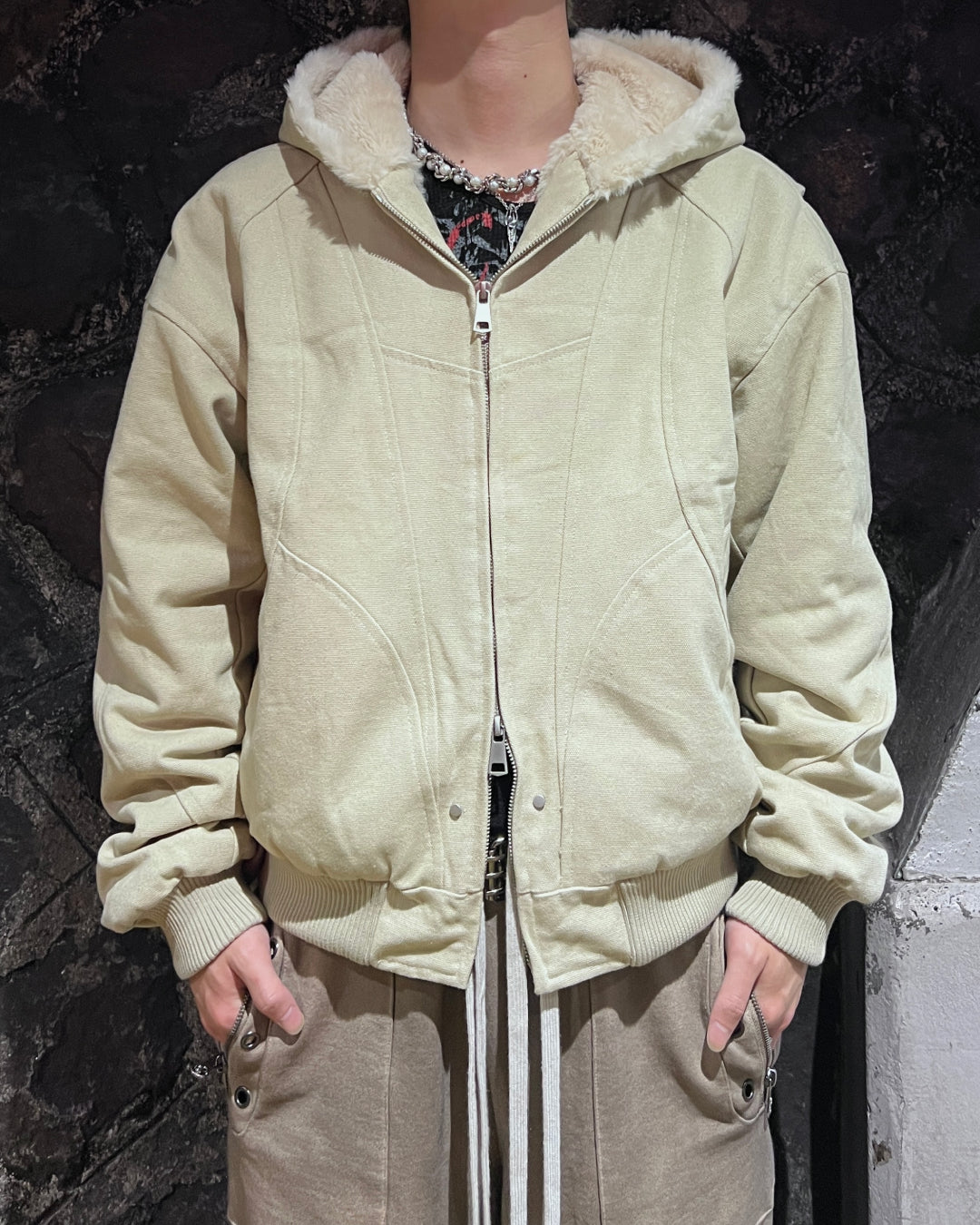 ジャケット・アウター yoyo Sサイズ 〕 【セットアップ対応】トリアセテートポリエステルダブル