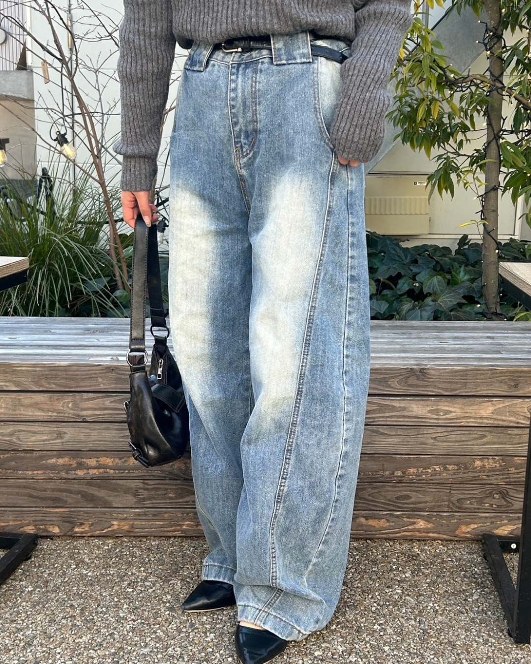 レトロウォッシュワイドパンツ MR0041
