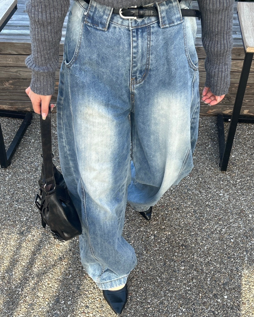 レトロウォッシュワイドパンツ MR0041