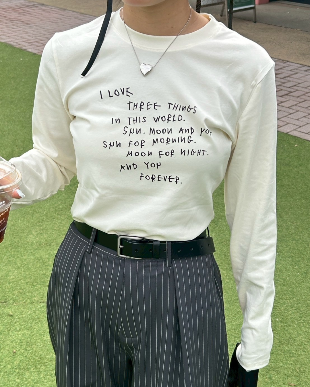 レタープリントロングTシャツ MR0066