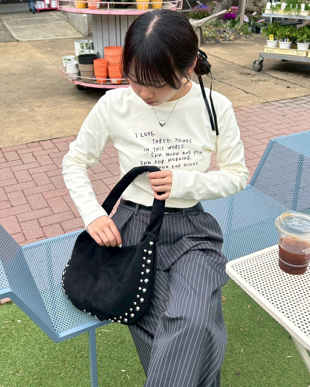 レタープリントロングTシャツ MR0066