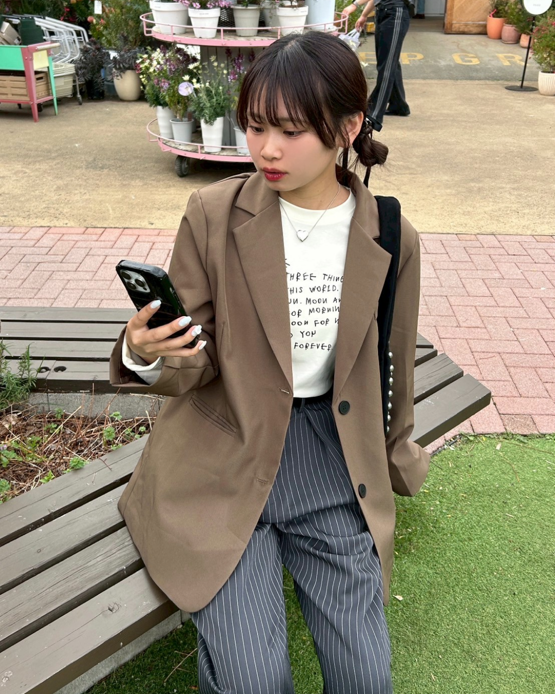 レタープリントロングTシャツ MR0066