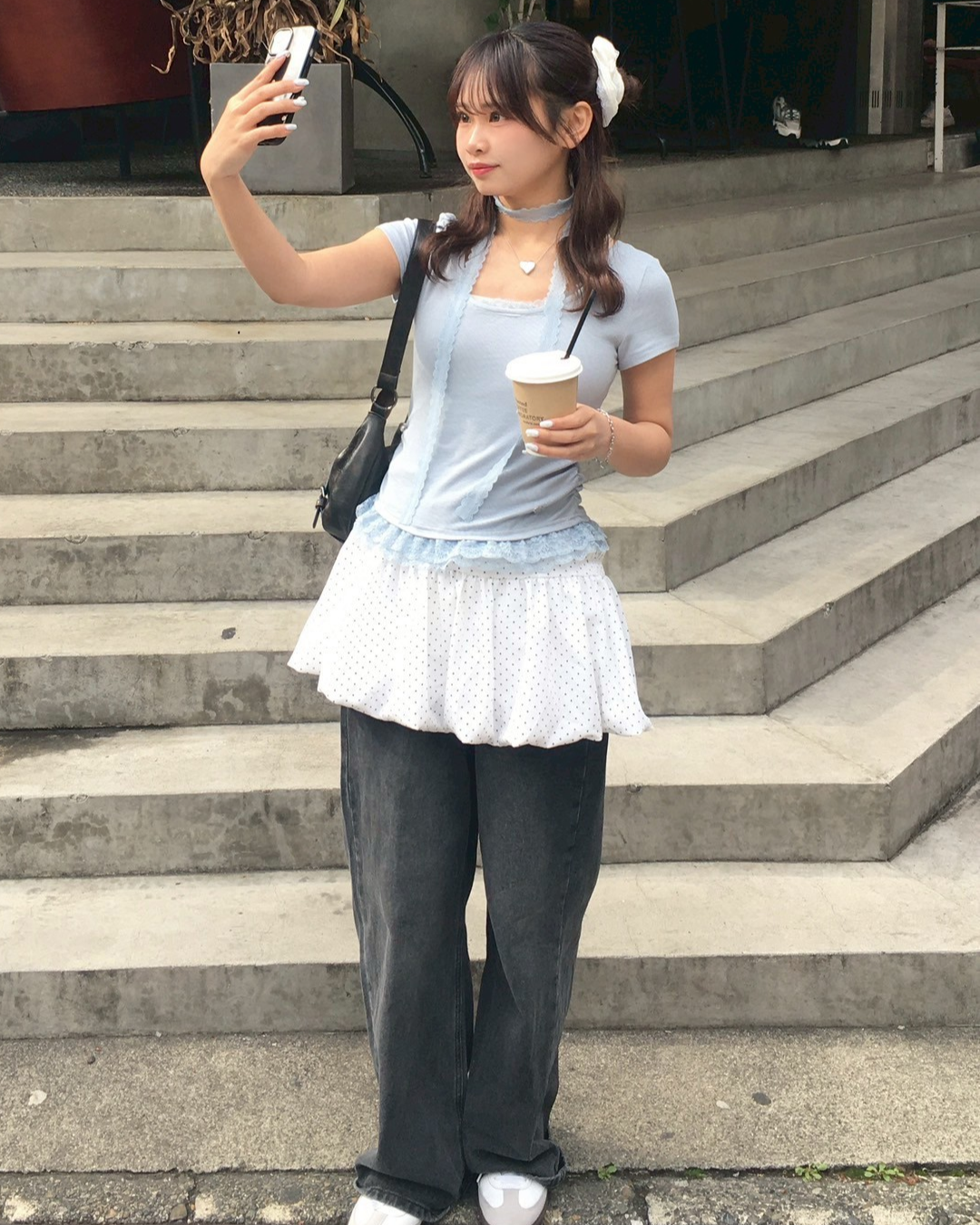 リボンタイフリルTシャツ MR0071