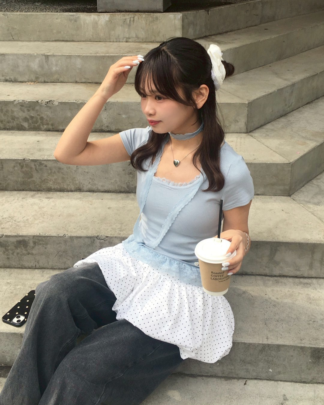リボンタイフリルTシャツ MR0071