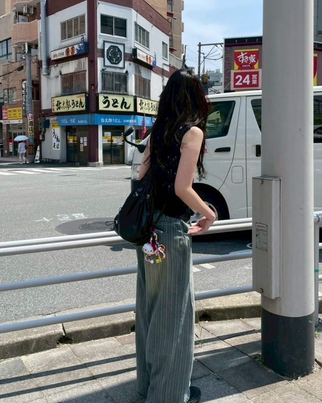 ストライプストレートデニムパンツ MU0098