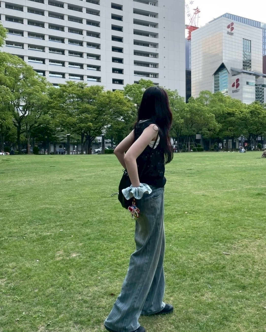 ストライプストレートデニムパンツ MU0098