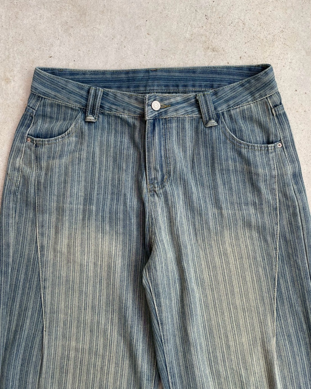 ストライプストレートデニムパンツ MU0098