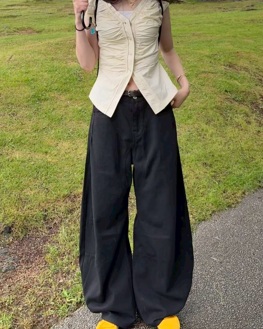 【即納】カーブシルエットパンツ MU0140