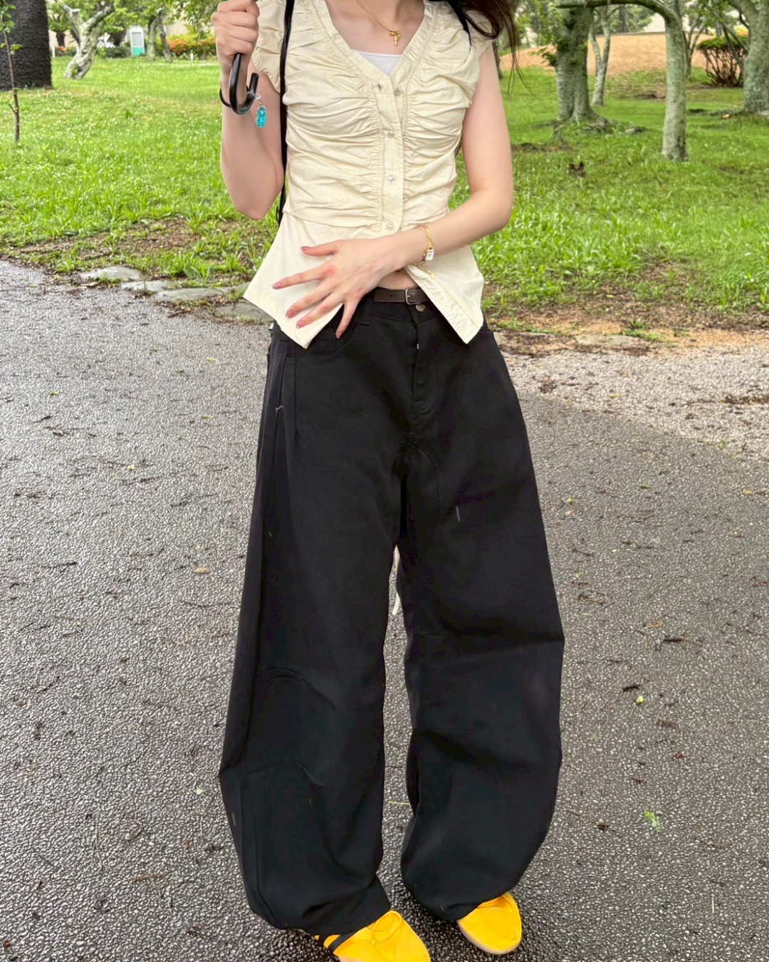 【即納】カーブシルエットパンツ MU0140