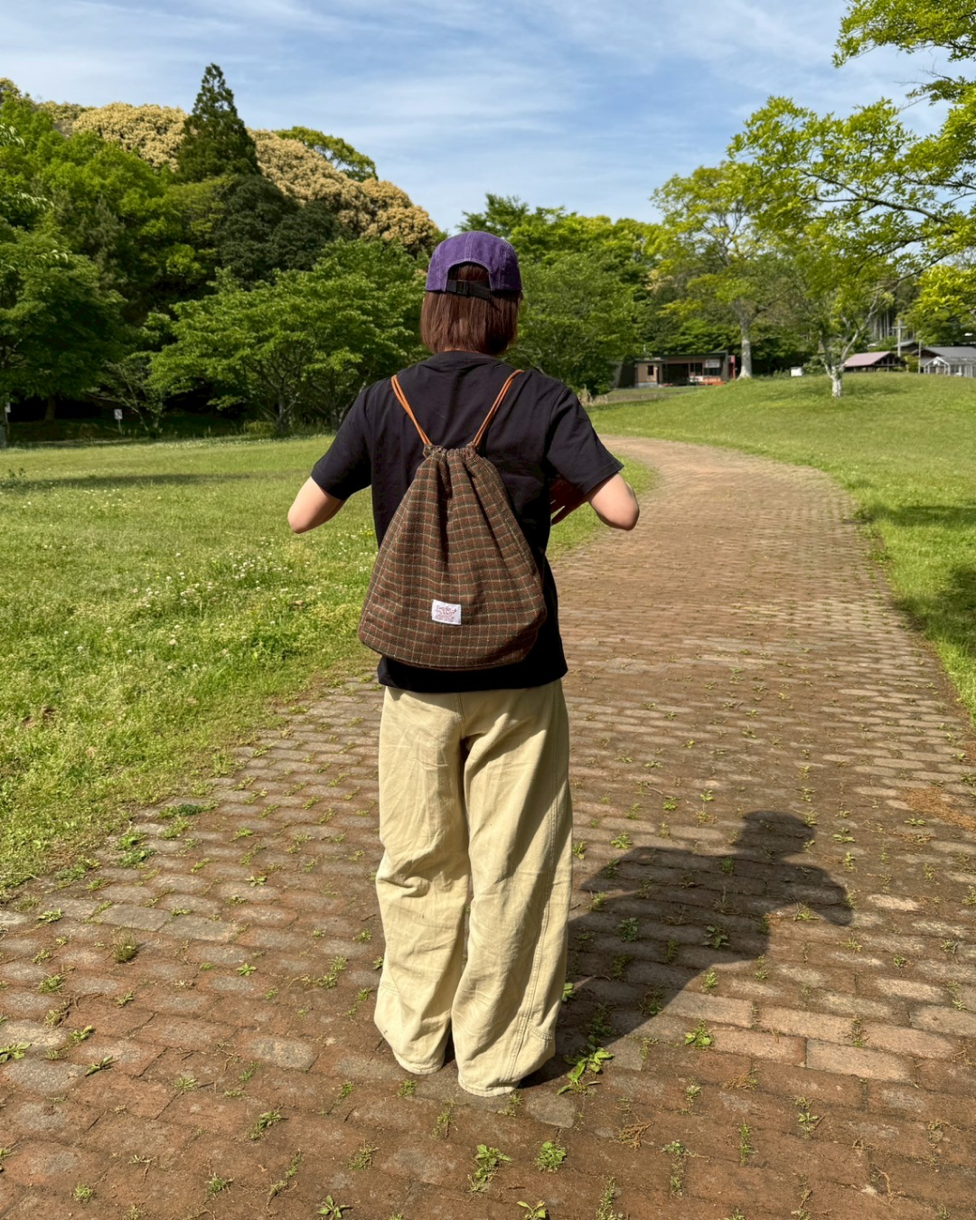 2wayチェックナップサック MX0005