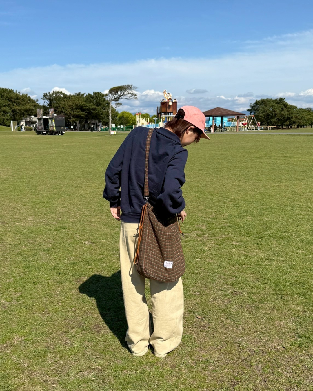 2wayチェックナップサック MX0005