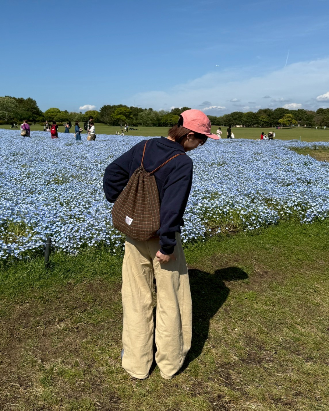 2wayチェックナップサック MX0005