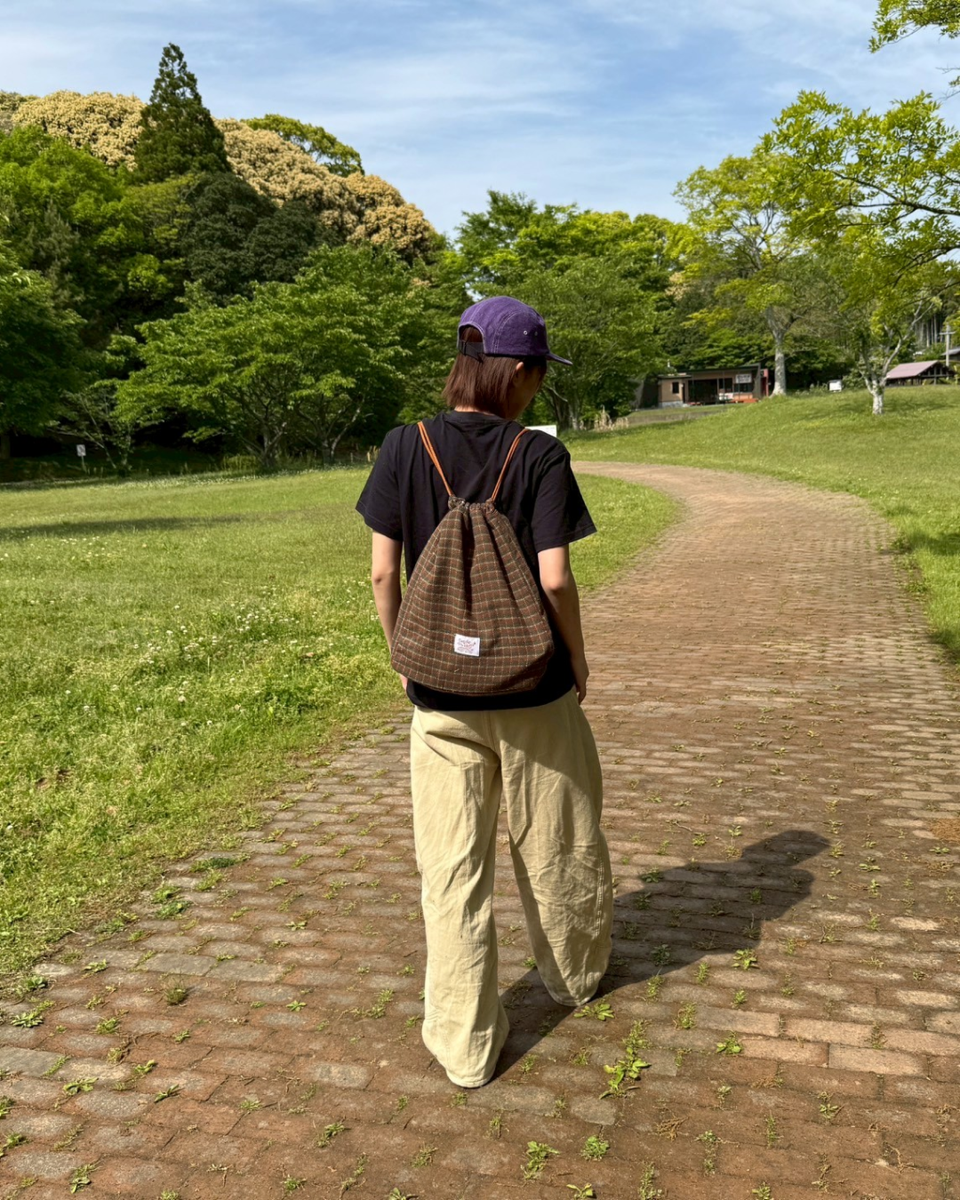 2wayチェックナップサック MX0005