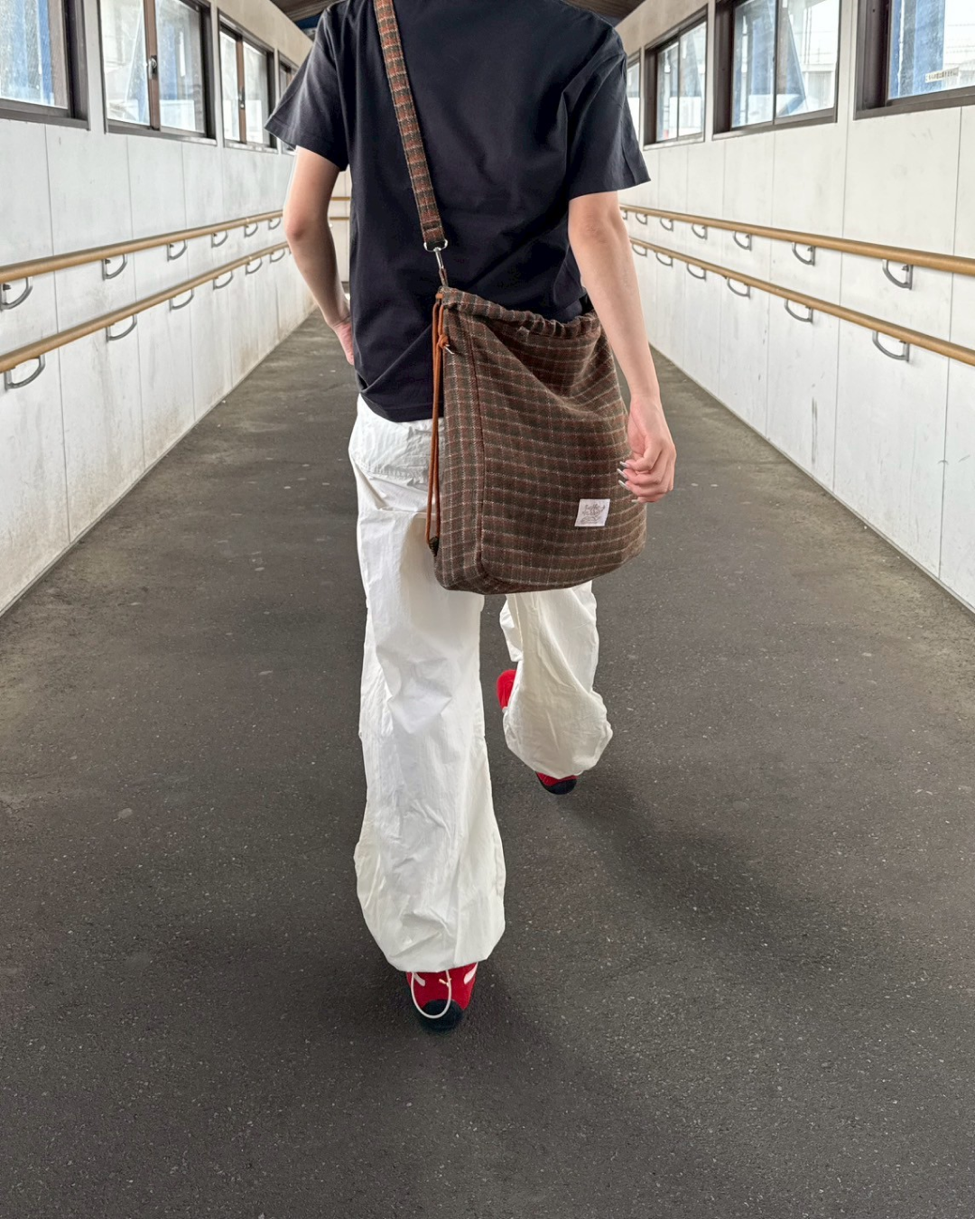 2wayチェックナップサック MX0005