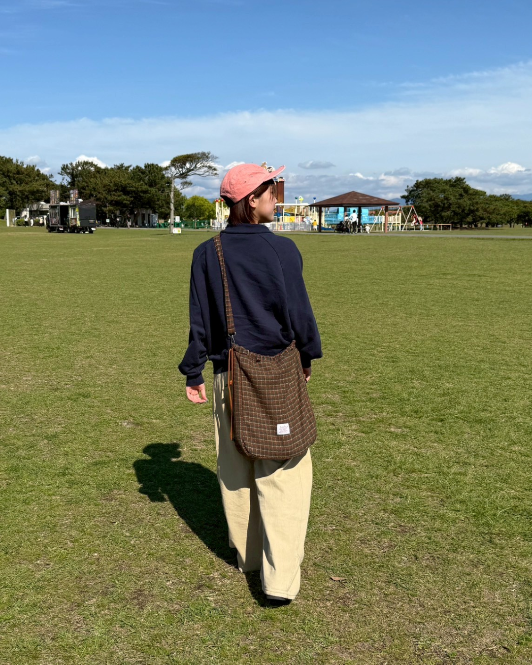 2wayチェックナップサック MX0005