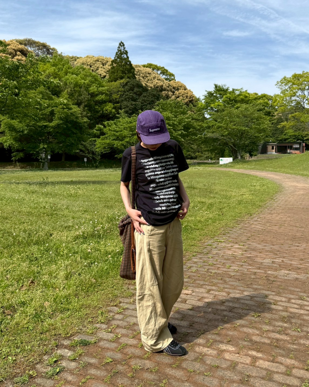ワイドブラウンパンツ MX0006