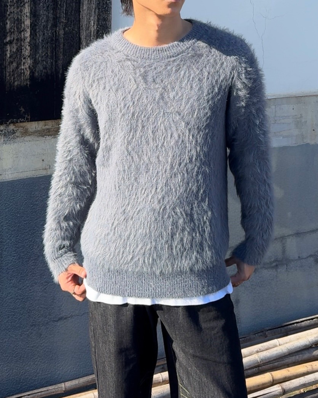 グレーシャギーニット NA0026