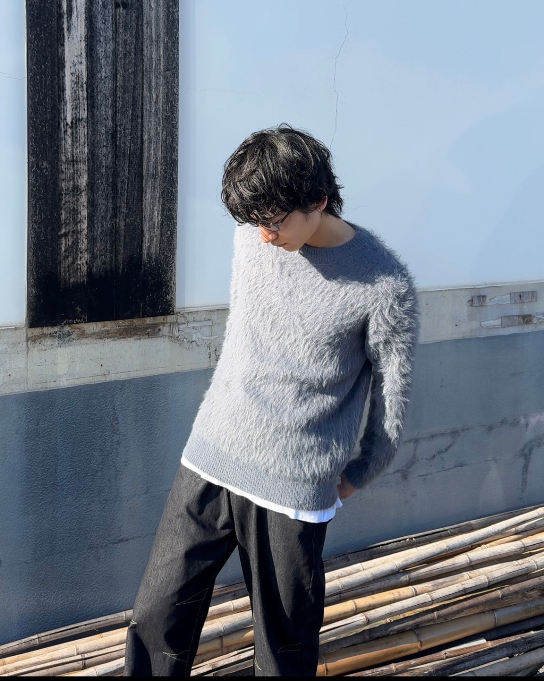 グレーシャギーニット NA0026