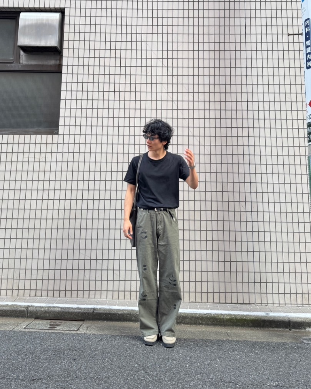 グリーンカジュアルパンツ NA1042