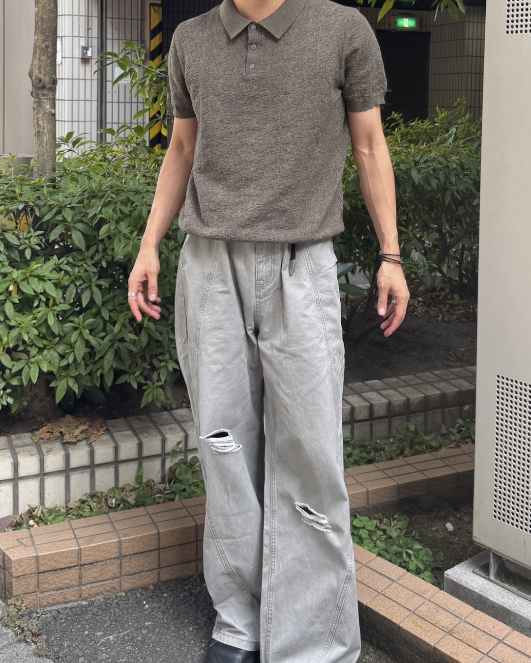 メンズニットポロシャツ NA1056