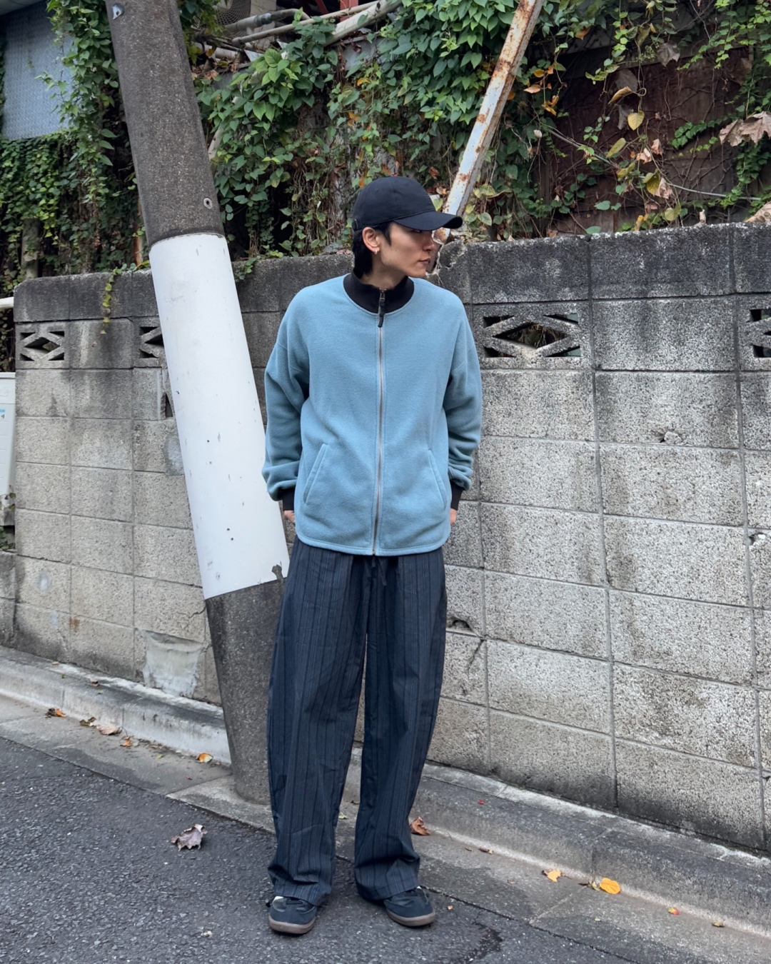 ストライプワイドレッグパンツ NA1071