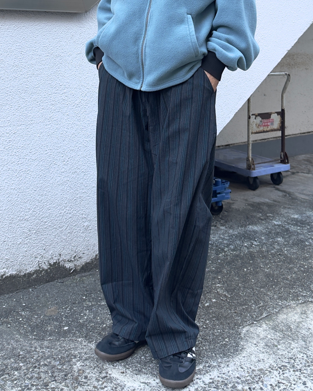 ストライプワイドレッグパンツ NA1071