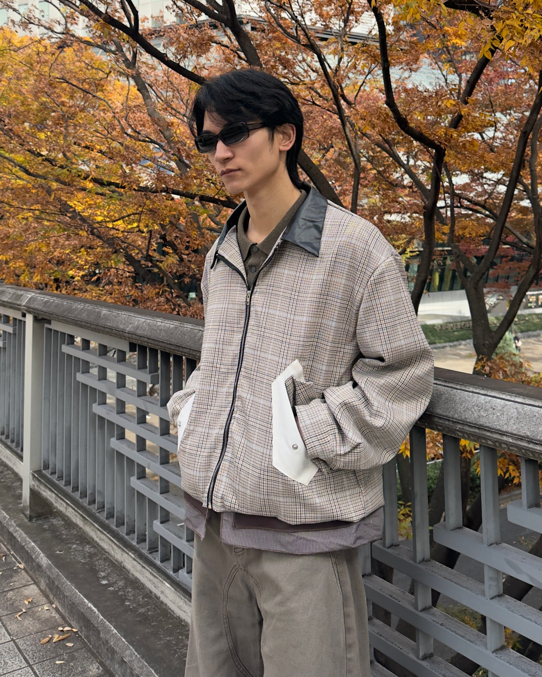 ラペルカラーハリントンジャケット NA1087