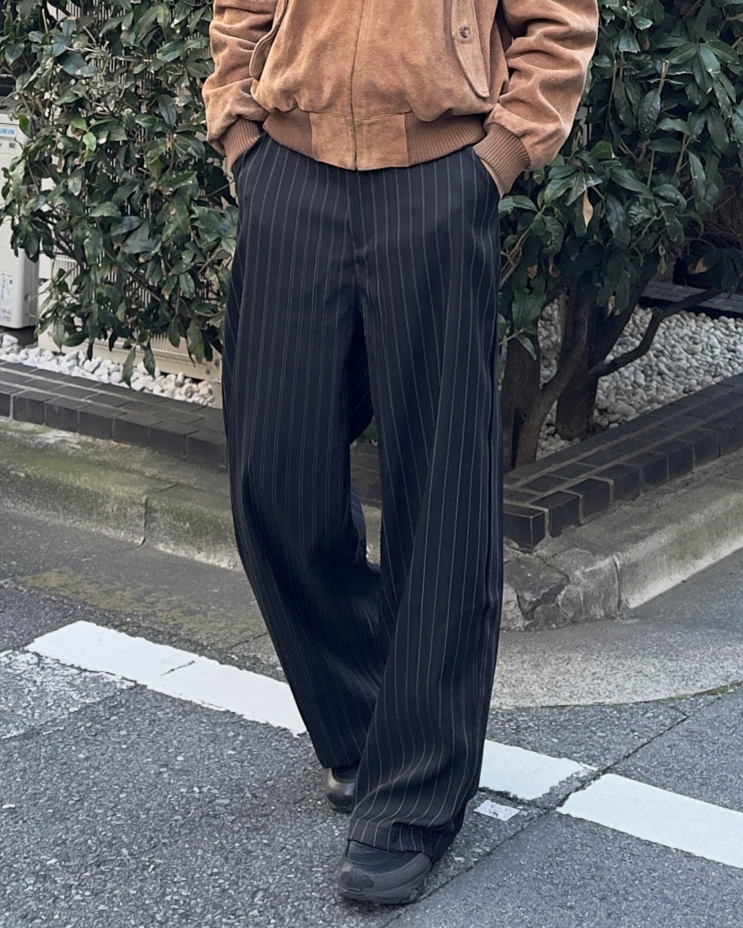 ストライプルーズストレートスラックス NA1115 – YOLO（ヨロ