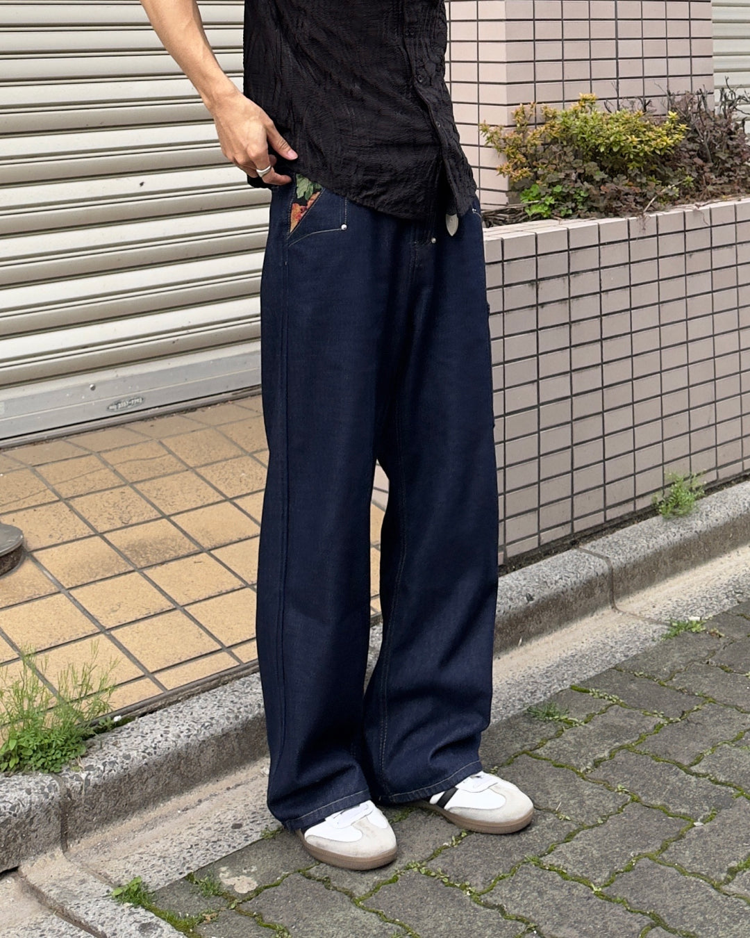 サイドポケットストレートデニムパンツ NA1160