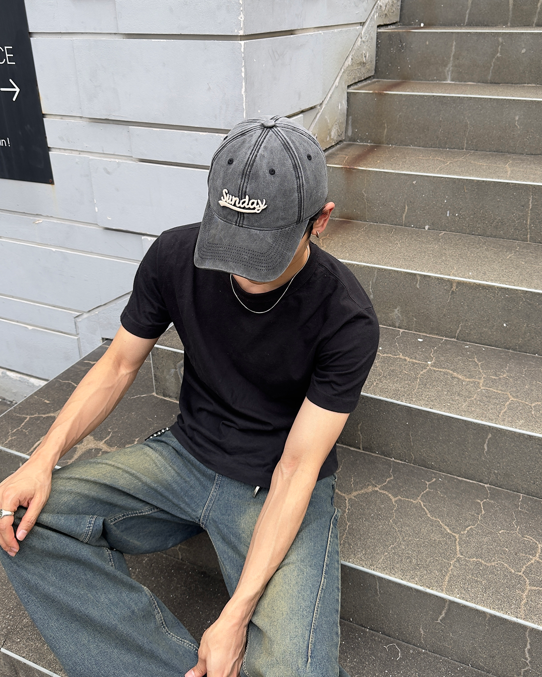 ヴィンテージウォッシュロゴキャップ NA1195