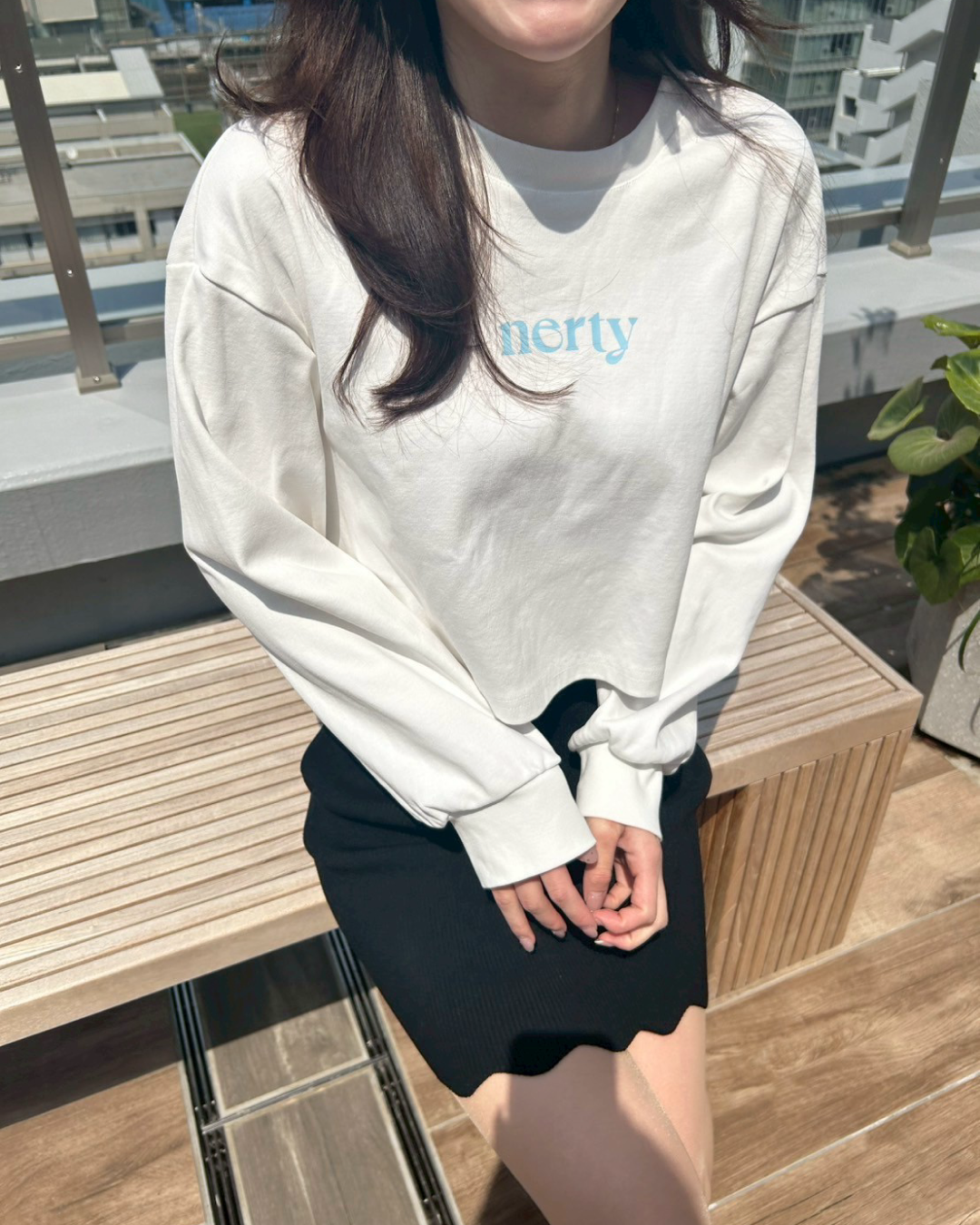 Cropped long t-shirt NE0004