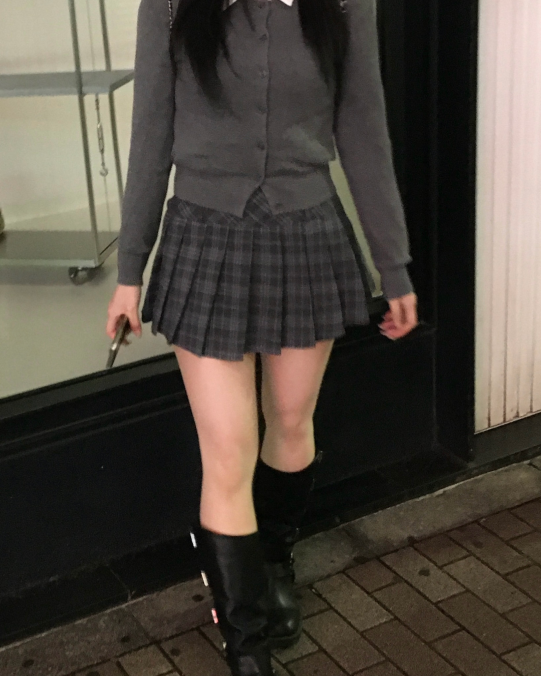ハイウエストスリムプリーツスカート NK0002